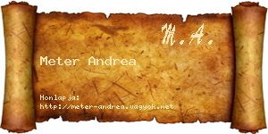 Meter Andrea névjegykártya